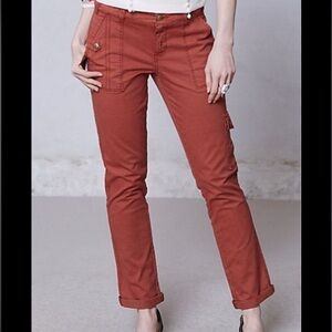 Anthropologie Straight Leg Cargo Pants Sz 12